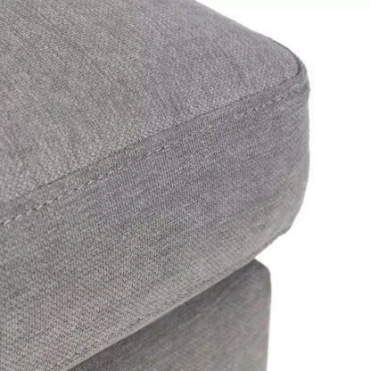 Monza Upholstered Linen Fabric Ottoman Seat- Grey