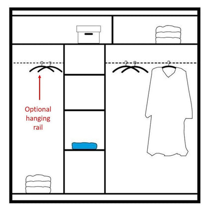 Charnwood Sliding Door Wardrobe White with Glass - 203cm