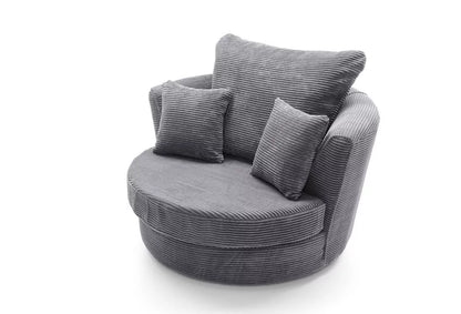 Jill Jumbo Swivel Chair - Grey