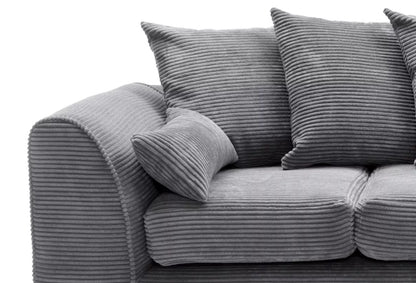 Jill Jumbo Corner Sofa - Grey-Right Facing