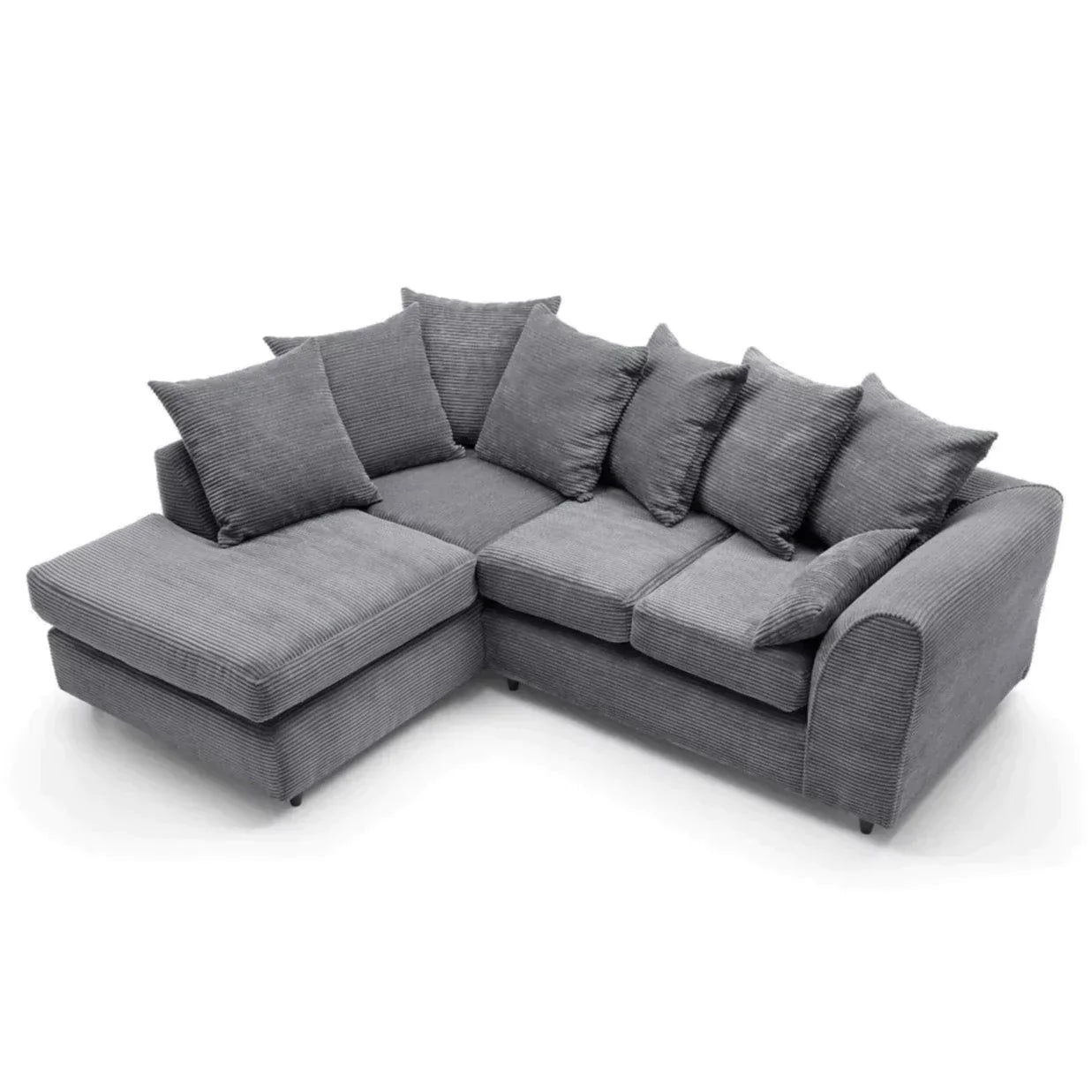 Jumbo Cord Brown Corner Sofa