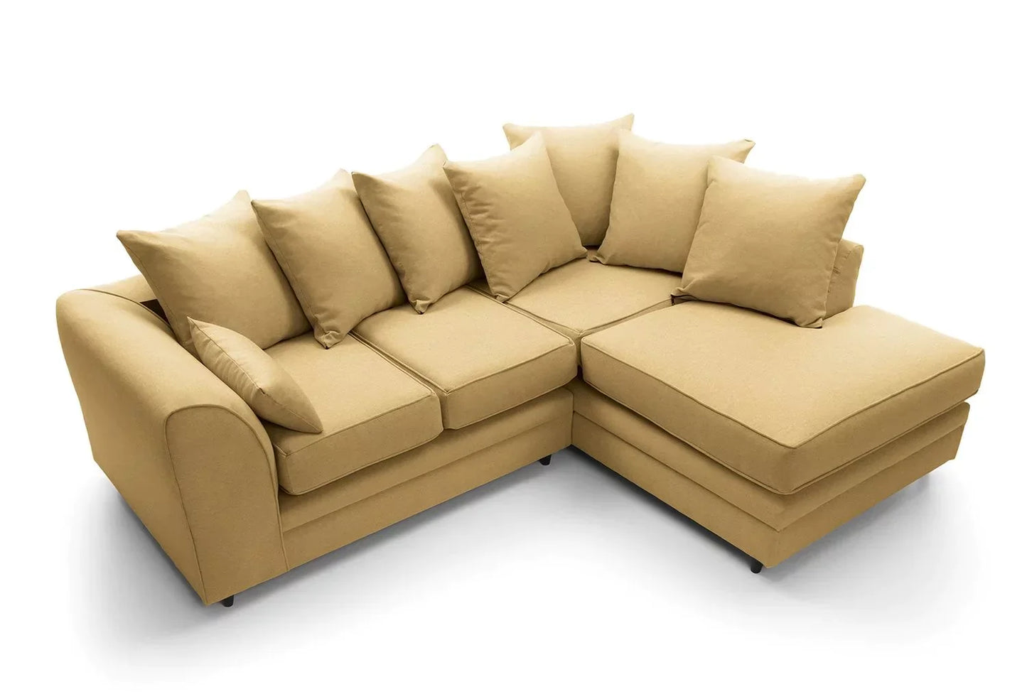 Dorota II Fabric Corner Sofa - Mustard