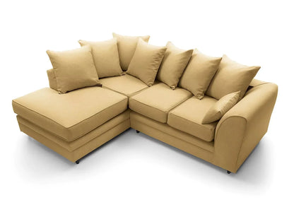 Dorota II Fabric Corner Sofa - Mustard