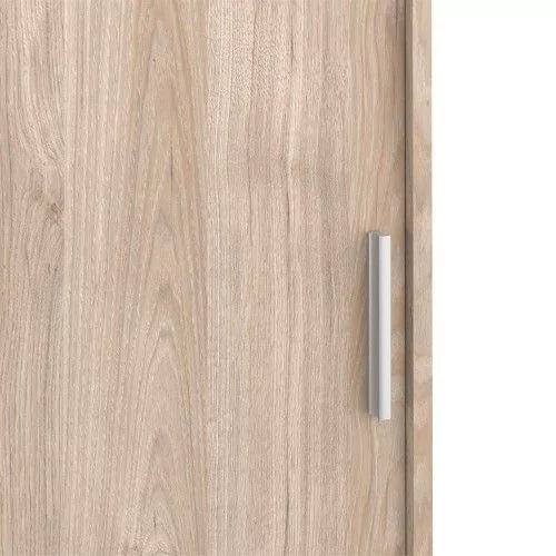 Classic Design Sliding Door Wardrobe with 3 Drawers - Jackson Hickory Oak