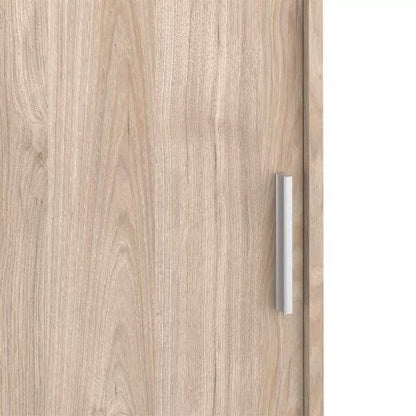 Classic Design Sliding Door Wardrobe with 3 Drawers - Jackson Hickory Oak