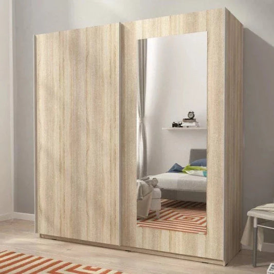 Micah 8 2 Sliding Door Wardrobe 200cm - Oak Sonoma