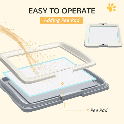 PawHut Dog Toilet Tray for Training Dogs, Dog Litter Tray for Indoor, Outdoor, 63 x 49 x 6cm