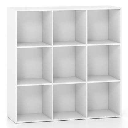 9-Cube Book Shelf Wooden Bookshelf Modern Bookcase Storage Organizer