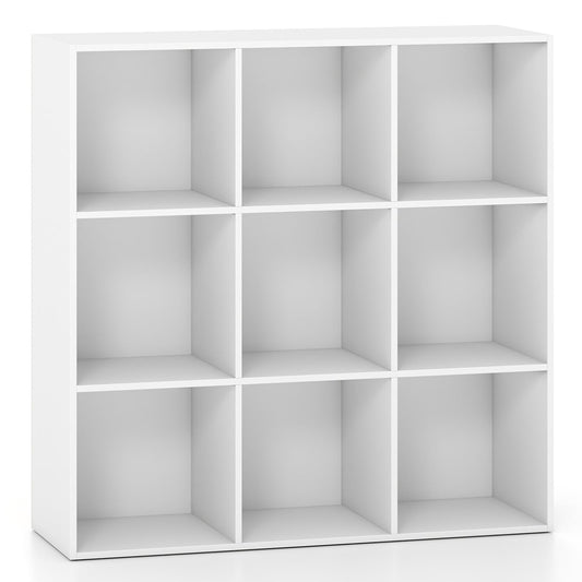 9-Cube Book Shelf Wooden Bookshelf
