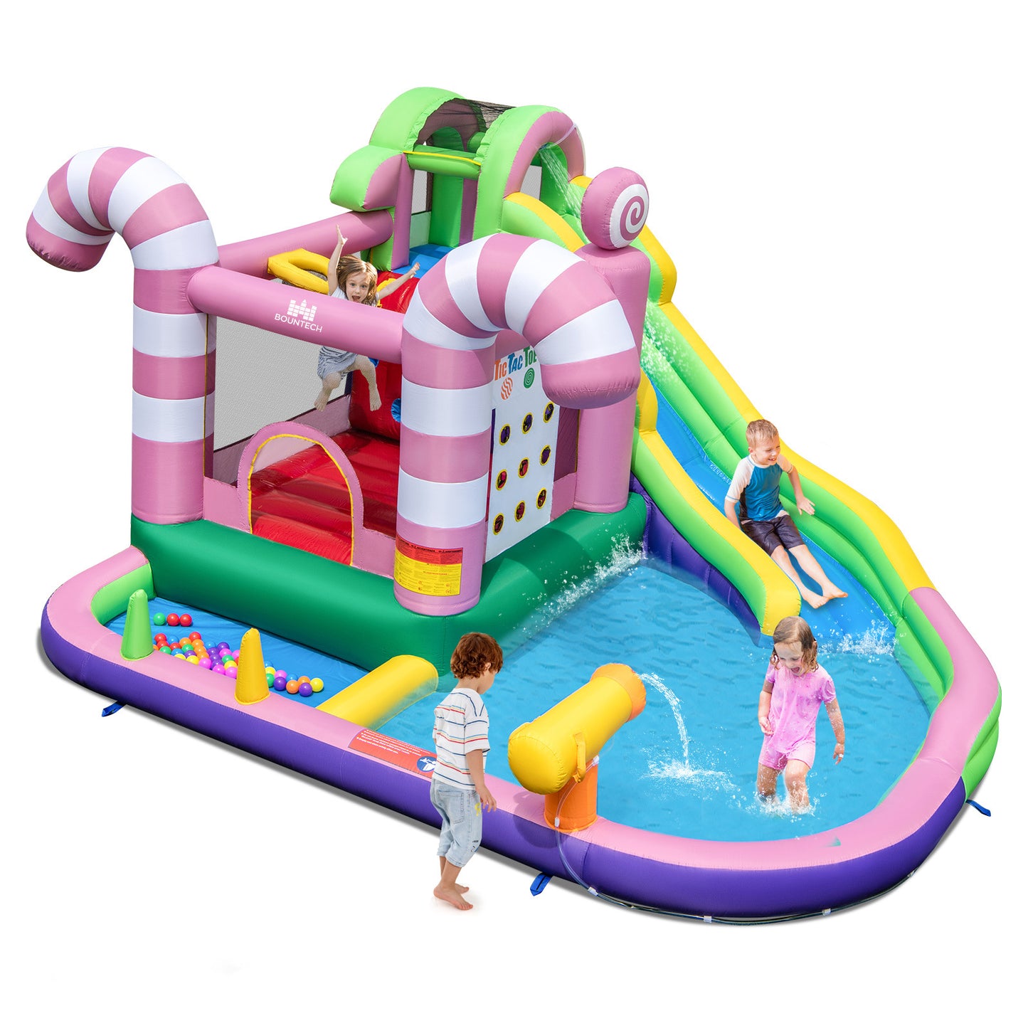 9-in-1 Inflatable Sweet Candy Water Bounce House