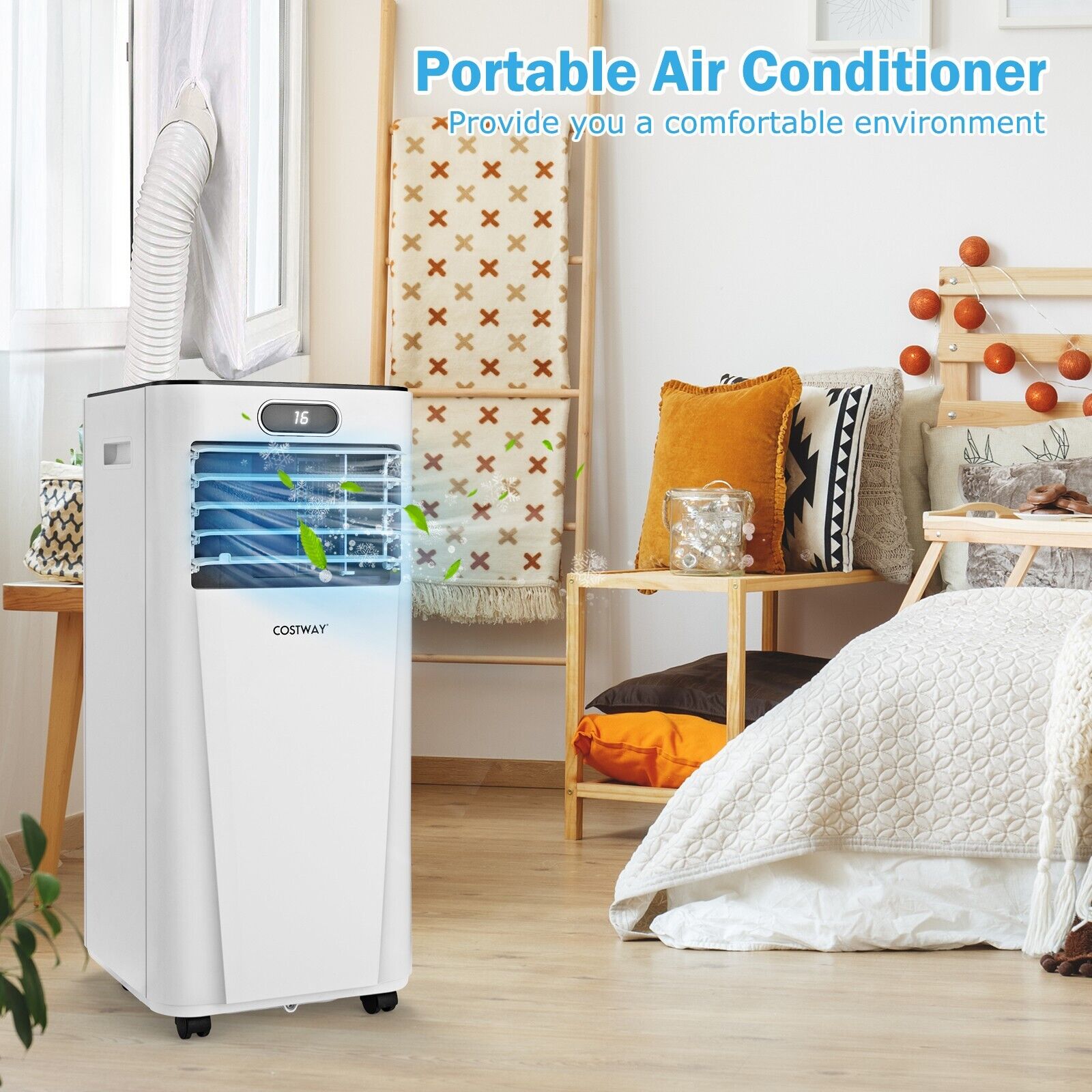 9000 BTU Portable Air Conditioner with 24H Timer