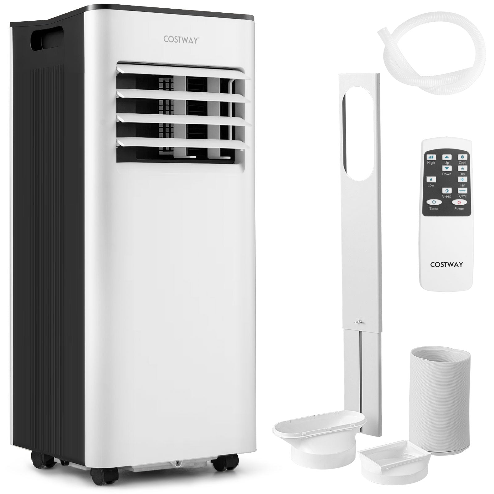 9000 BTU Portable AC 4-In-1 Air Conditioner with Dry and Fan Mode-Black