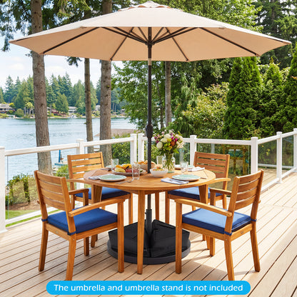 900D Oxford Fillable Heavy-Duty Weatherproof Cantilever Offset Patio Umbrella Stand with Slots-Black