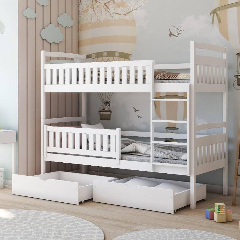 Godalming Wooden Bunk Bed Ignas with Storage