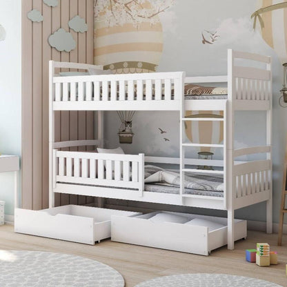Godalming Wooden Bunk Bed Ignas with Storage