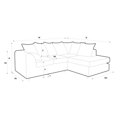 Dorota Fabric Corner Sofa Suite