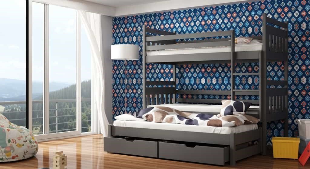 Peterborough Seweryn Bunk Bed with Trundle and Storage