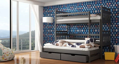 Peterborough Seweryn Bunk Bed with Trundle and Storage