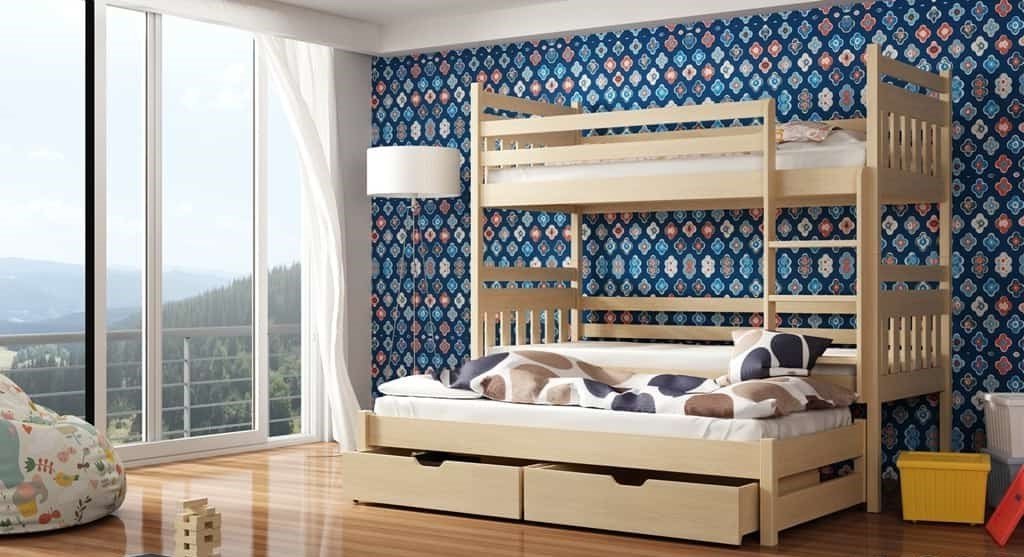 Peterborough Seweryn Bunk Bed with Trundle and Storage