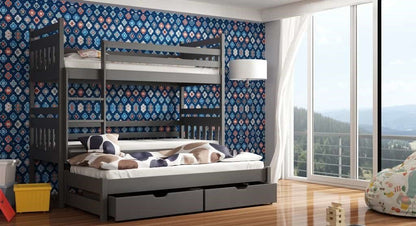 Peterborough Seweryn Bunk Bed with Trundle and Storage