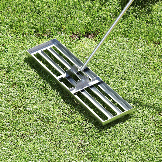 75/91/106 x 25cm Lawn Leveling Rak with Ergonomic Handle-91 x 25 cm-Silver