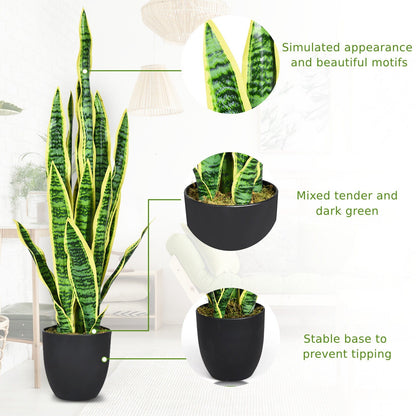93cm Artificial Snake Plant with Pot
