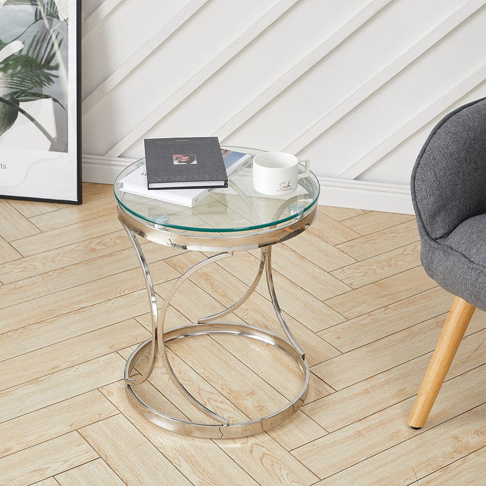 Round Modern Home Decor Coffee End Table for Living Room