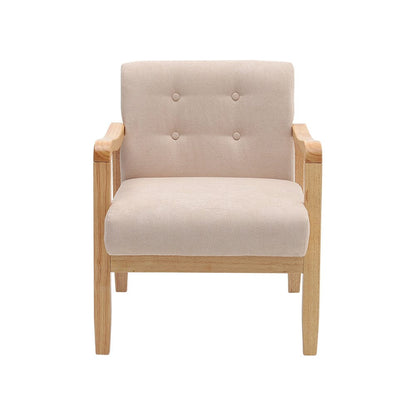 Wooden Armchair Upholstered Occasional Chair