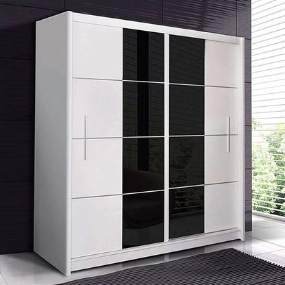 Charnwood Sliding Door Wardrobe Graphite with Glass - 203cm