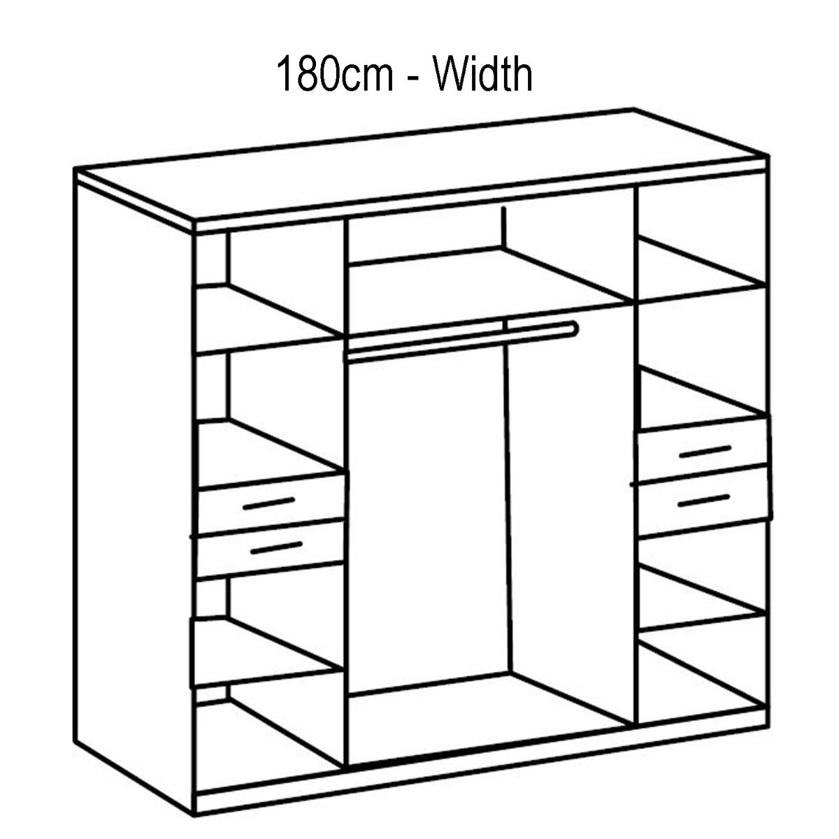 Fenton 4 Door Wardrobe with 4 Drawers - Oak