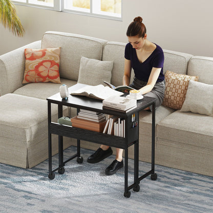 HOMCOM 80 cm Drop Leaf Writing Work Desk - Black