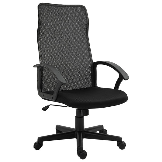 Vinsetto Plastic High Back Home Office Chair Black