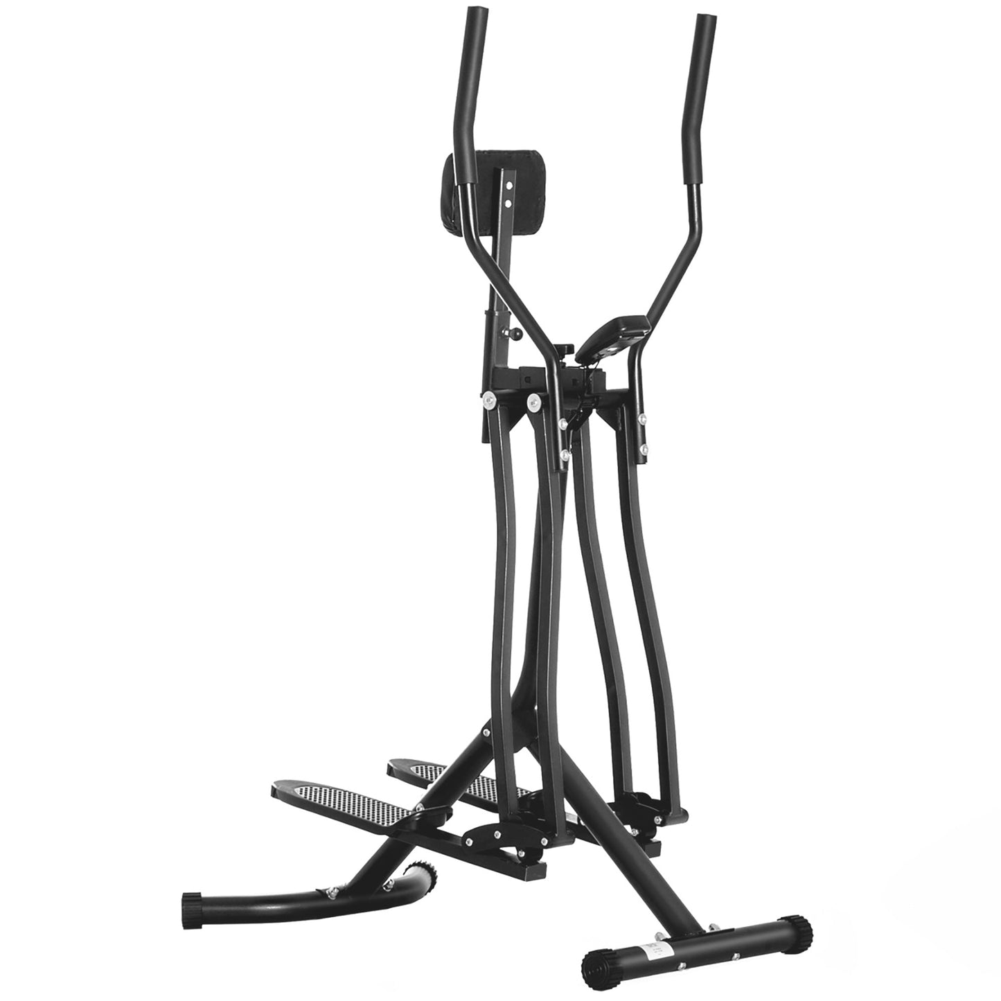 HOMCOM Air Walker Glider, Cross Trainer Fitness Machine, with LCD, for Home Gym, Black