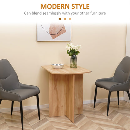 HOMCOM Four-Person Drop Leaf Dining Table - Wood-Effect