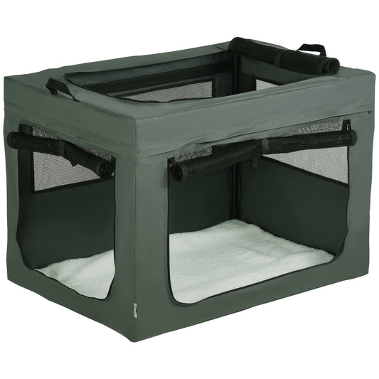 PawHut 90cm Pet Carrier Bag, with Cushion for Medium, Large Dogs - Grey