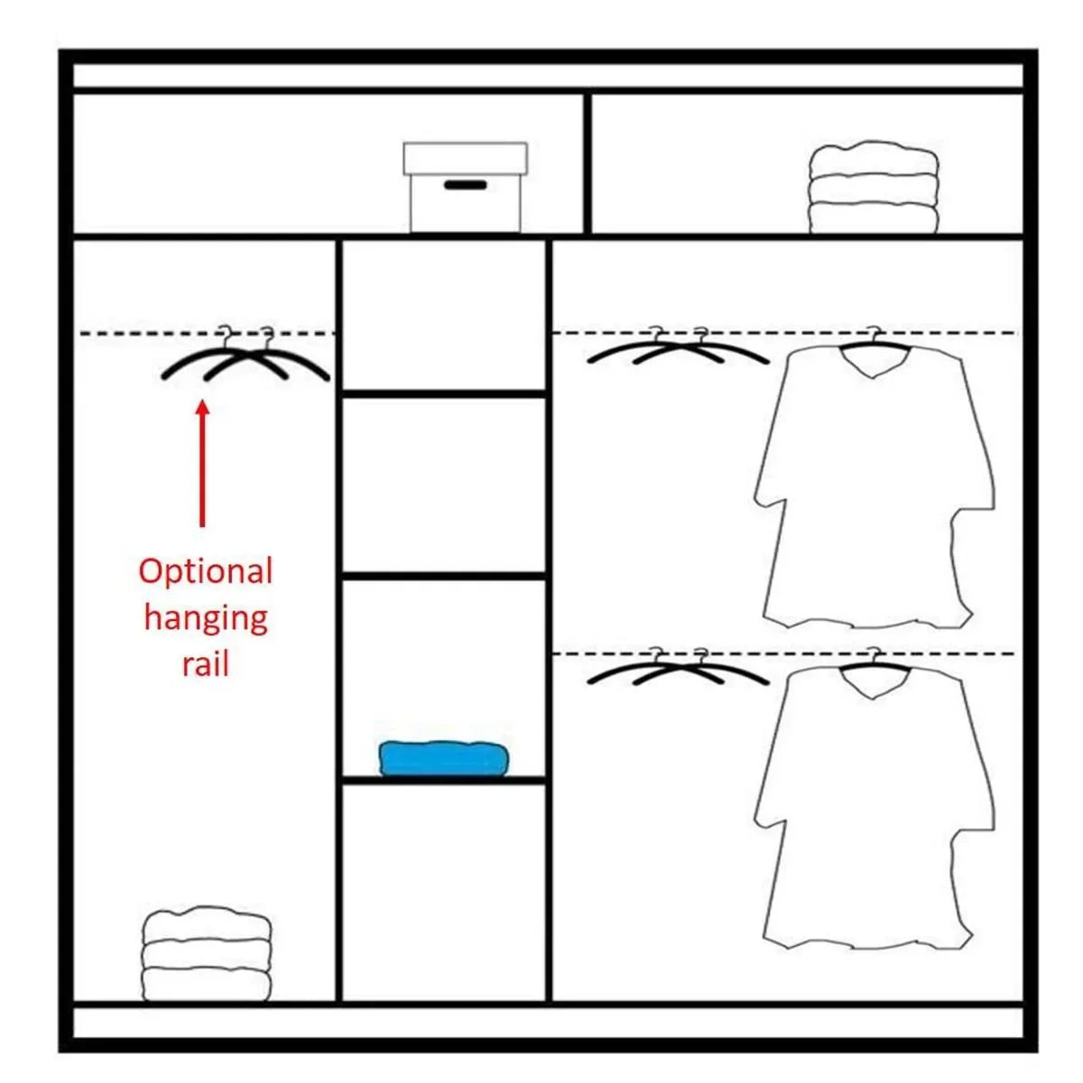 Charnwood Sliding Door Wardrobe Graphite with Glass - 203cm