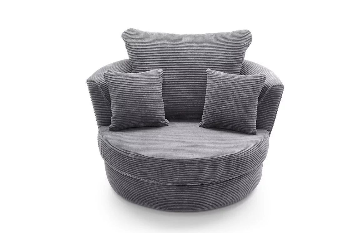 Jill Jumbo Swivel Chair - Grey