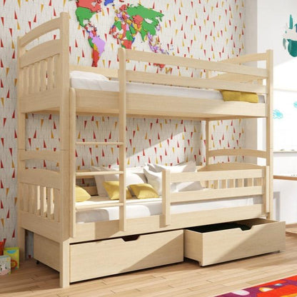 Wooden Bunk Bed Gabi with Storage