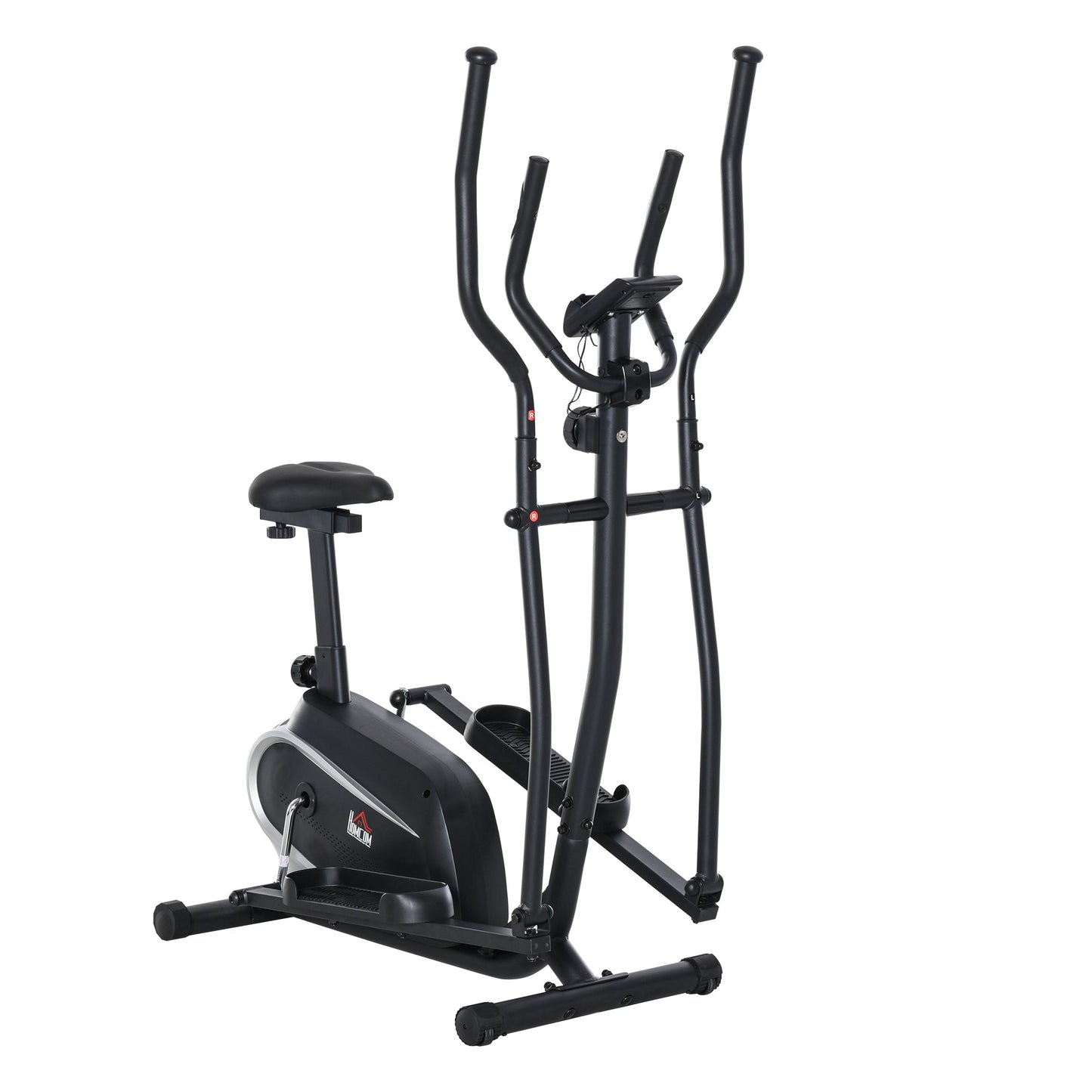 HOMCOM Magnetic Exercise Training Bike Stationary Bike w/ Flywheel & Digital Monitor