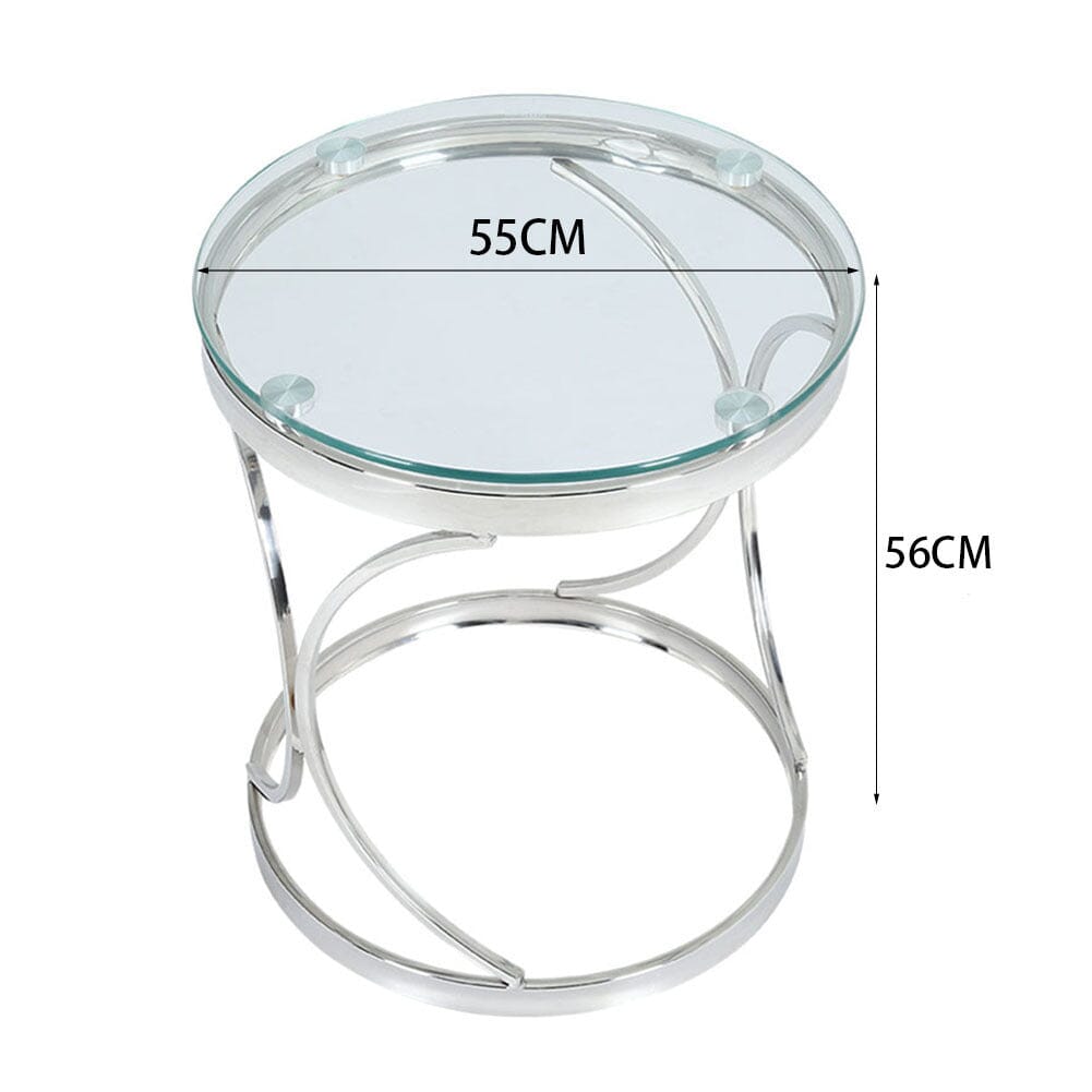 Round Modern Home Decor Coffee End Table for Living Room