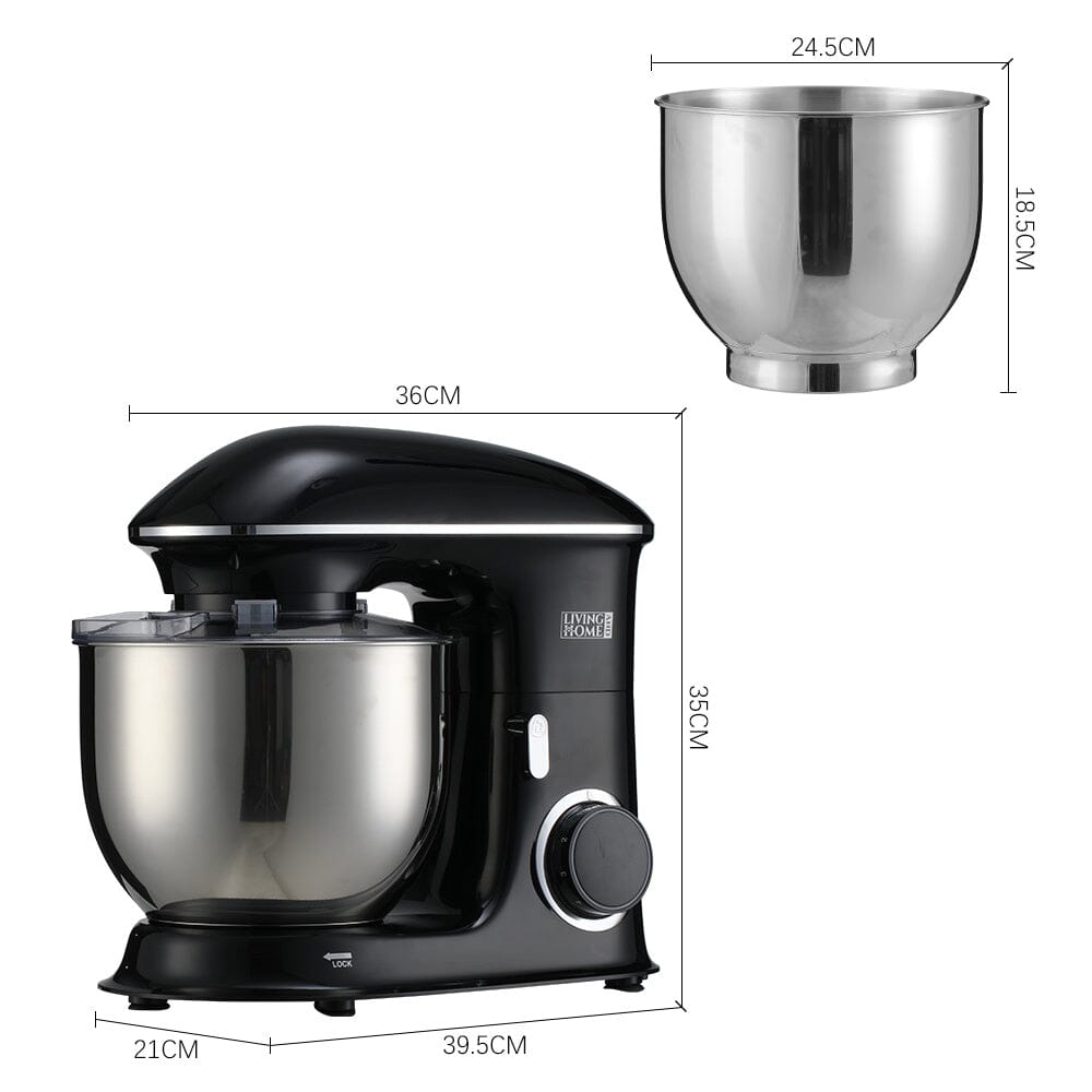 7-Quart Black Household Stand Mixer