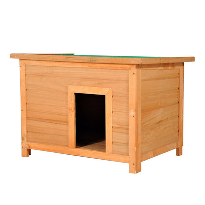 Pawhut 85cm Elevated Dog Kennel Wooden Pet House Outdoor Waterproof