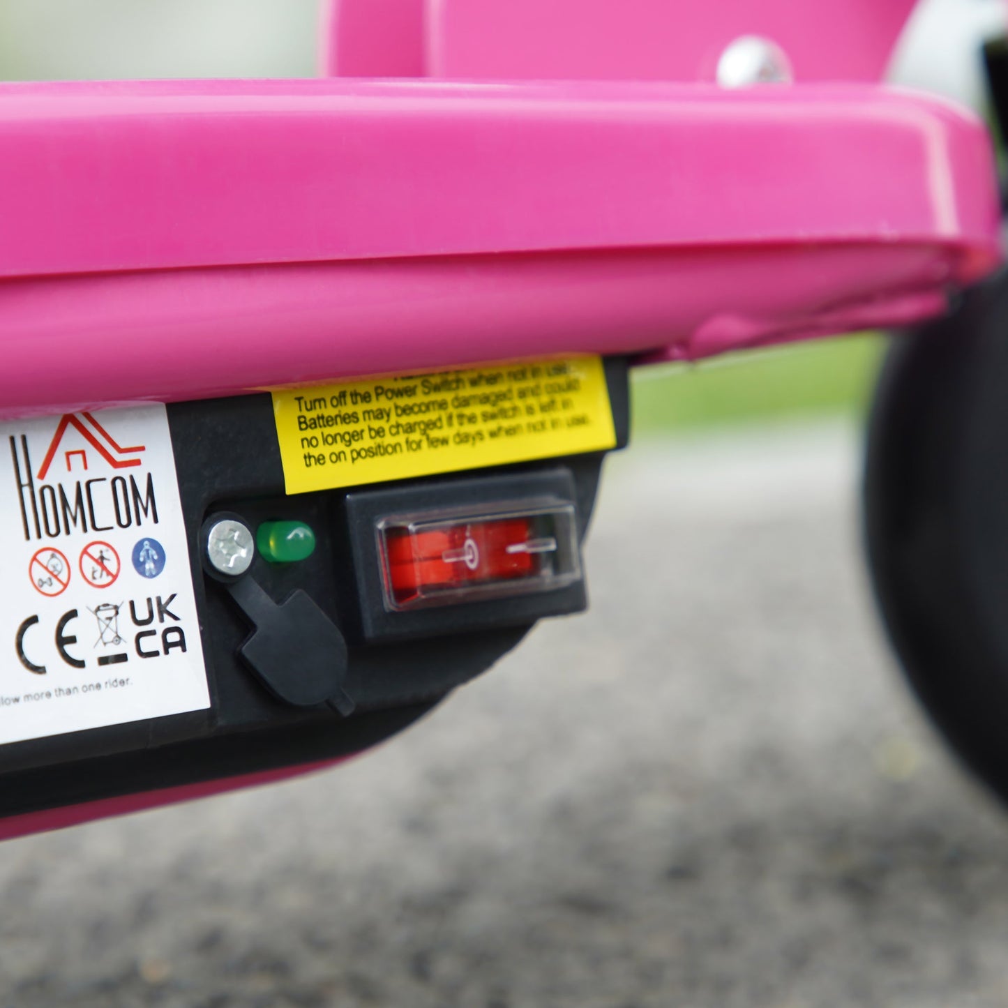 HOMCOM Folding Electric Kids Scooter Ride on Age 7-14, Pink