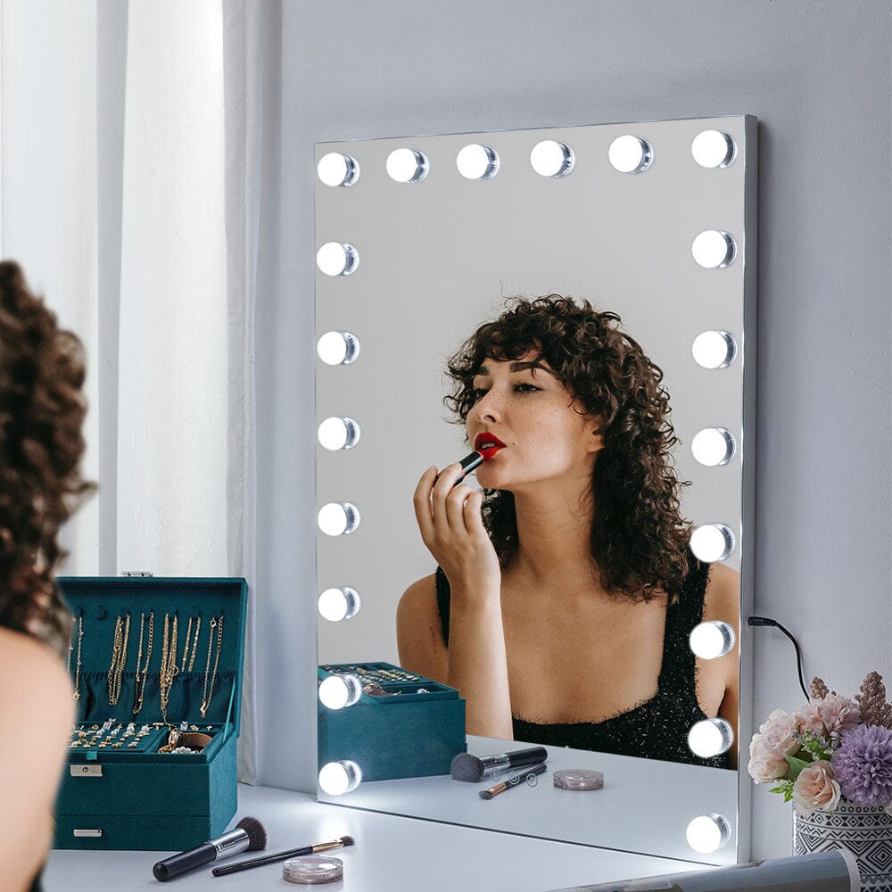 Rectangle Hollywood Vanity Mirror with 20 Dimmable LED Bulbs
