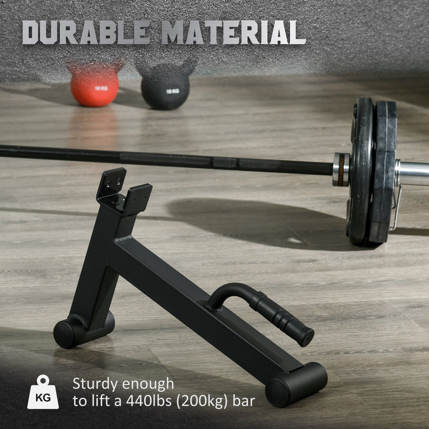 SPORTNOW Olympic 120 سم EZ Curl Bar &amp; Barbell Jack Set، قضيب الحديد لألواح الوزن 5 سم، جاك Deadlift لتحميل لوحات الوزن 200 كجم، للصالة الرياضية المنزلية