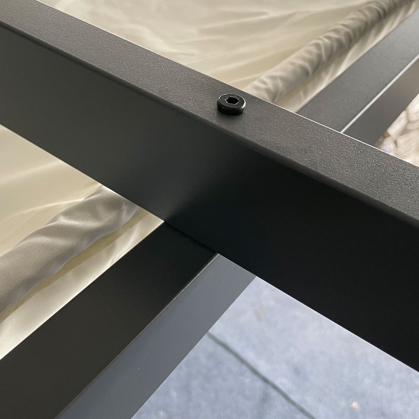 Outsunny 4 x 3(m) aluminiowa pergola z rozsuwanym dachem, zadaszenie ogrodowej altany na zewnątrz, patio, kremowo-biały