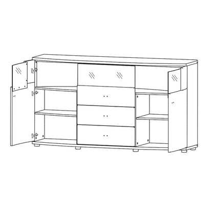 Dera 85 Display Sideboard Cabinet 160cm