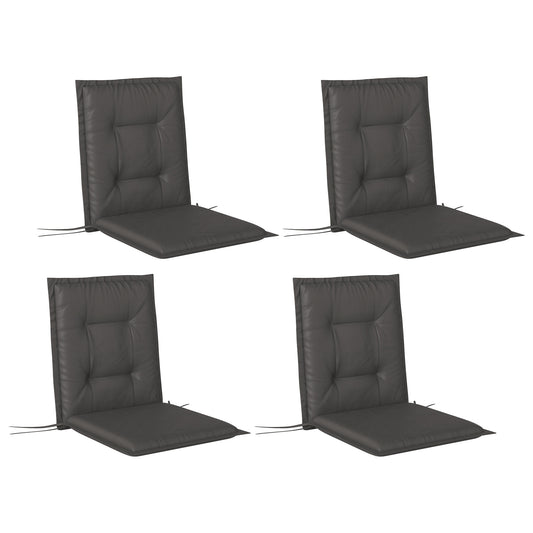 Outsunny Zestaw czterech wyściełanych poduszek ogrodowych - Charcoal Grey