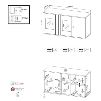 Solea 60 Floating Display Cabinet 110cm