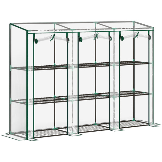 Szklarnia Outsunny 46 x 215 cm z dziewięcioma półkami